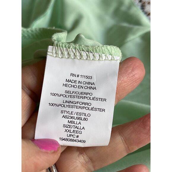 NEW Women's Summer Dress, Maxi Floral Greens, Spaghetti Strap LILY ROSE Plus XXL - Picture 7 of 9